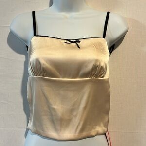 EDIKTED NWT satin open back top